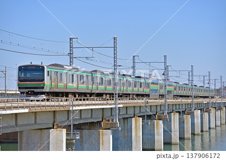 東海道本線 茅ヶ崎-平塚 JR東日本 E231系1000番台 U534編成(小山) 東海道本線 茅ヶ崎-平塚 JR東日本 E231系1000番台 U534編成(小山) 137906172