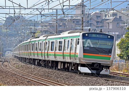 東海道本線 真鶴 JR東日本 E233系3000番台 E-65編成(国府津) 東海道本線 真鶴 JR東日本 E233系3000番台 E-65編成(国府津) 137906310