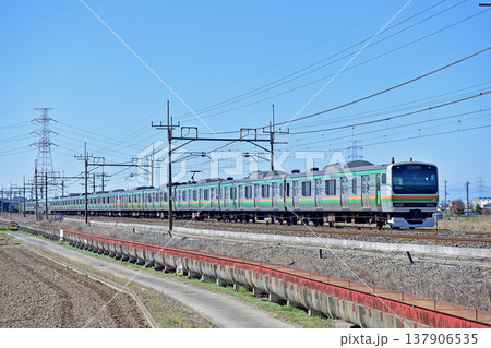 東北本線　東鷲宮ー栗橋　E231系1000番台　S-05編成（国府津） 137906535
