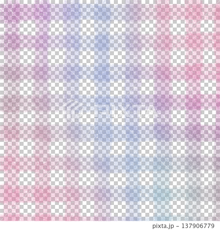 Pink Purple Gradient Plaid Gingham Madras Check Hand Drawn Background Pattern Overlay 137906779