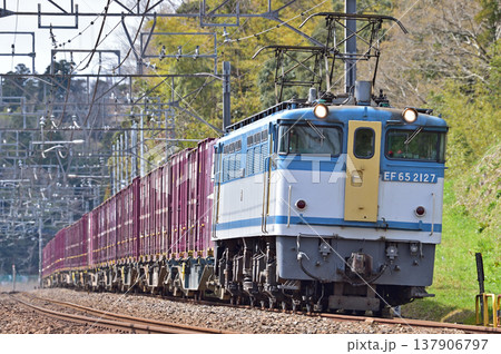 総武本線 四街道-物井 JR貨物 EF65-2127(新鶴見) 総武本線 四街道-物井 JR貨物 EF65-2127(新鶴見) 137906797