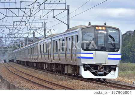 総武本線　佐倉－物井　JR東日本　E217系　Y-132編成（鎌倉） 137906804