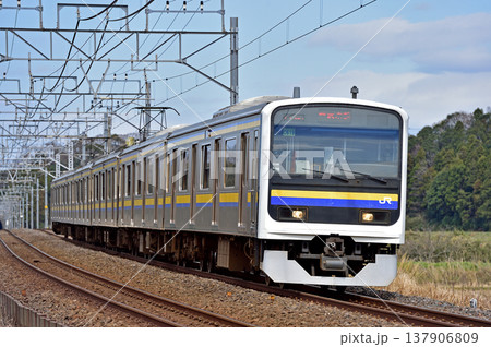 総武本線　佐倉－物井　JR東日本　209系　C619編成（幕張） 137906809