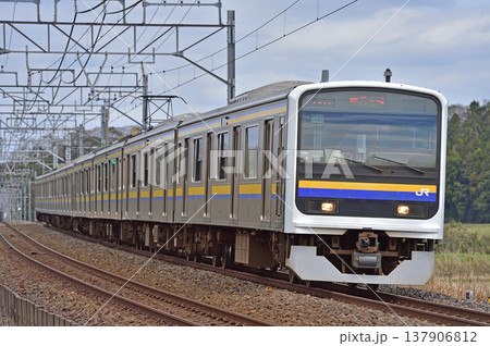 総武本線　佐倉－物井　JR東日本　209系　C440編成（幕張） 137906812