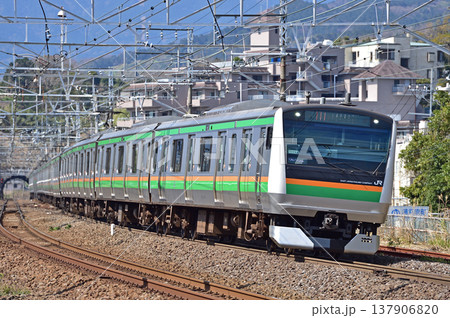 東海道本線　真鶴　JR東日本　E233系3000番台　U227編成（小山） 137906820