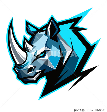 rhino head mascot design vector 137906884