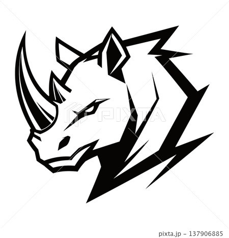 rhino head mascot design vector rhino head mascot design vector 137906885