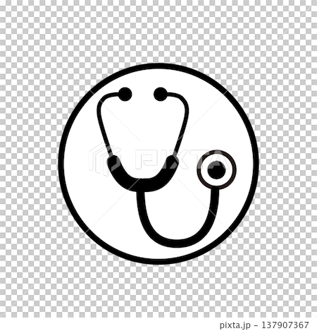 簡易聽診器圖示。醫療、醫藥和保健相關資料。 簡易聽診器圖示。醫療、醫藥和保健相關資料。 137907367