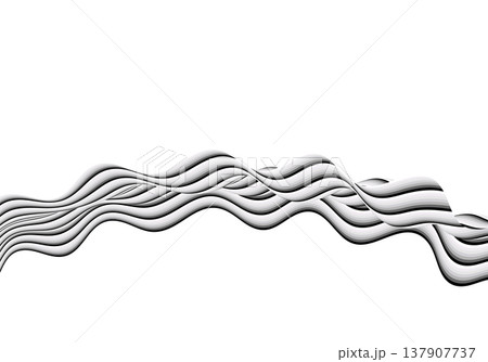 Volumetric black and white wave with multilayer linear gradient and metallic curve effect on white background Eps 10 Volumetric black and white wave with multilayer linear gradient and metallic curve effect on white background Eps 10 137907737