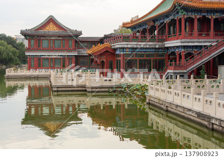 Longtan Pool Park (Pool of the Dragon Park), recreational urban park located in Dongcheng District in Beijing, China 137908923