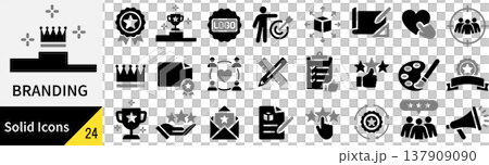 A set of silhouette icons for vector branding. A set of silhouette icons for vector branding. 137909090