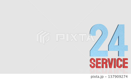 Reliable Twenty Four Hour Service Availability Concept 3d render. 137909274