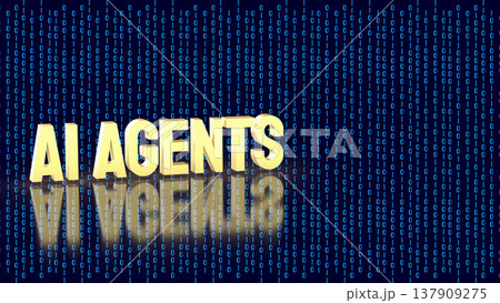 AI Agents Concept With Binary Data Digital Technology Background 3d render. AI Agents Concept With Binary Data Digital Technology Background 3d render. 137909275