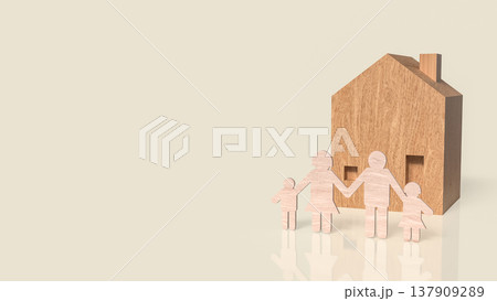Family Home Protection And Real Estate Security Concept 3d render. 137909289