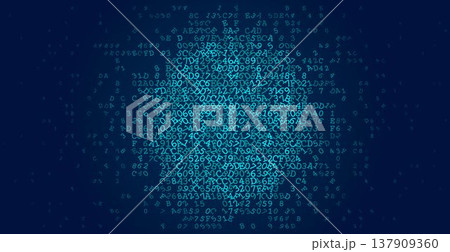 Digital Core - Abstract Binary Data Sphere 137909360
