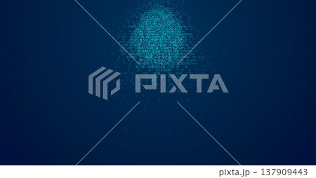 Digital Core - Abstract Binary Data Sphere. Perspective. Digital Core - Abstract Binary Data Sphere. Perspective. 137909443