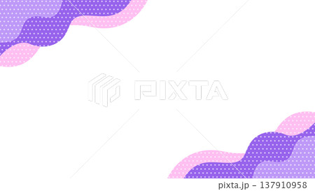 かわいい抽象的な幾何学模様のフレーム 16:9サイズ 137910958