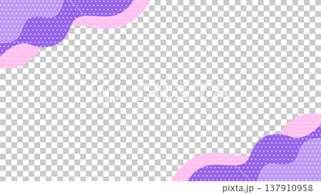 かわいい抽象的な幾何学模様のフレーム 16:9サイズ 137910958