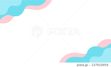 レトロを感じる抽象的な幾何学模様のフレーム 16:9サイズ 137910959