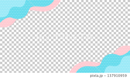 レトロを感じる抽象的な幾何学模様のフレーム 16:9サイズ 137910959