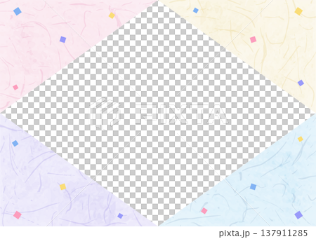 Japanese paper-style frame, Japanese-style background material, confetti decoration Japanese paper-style frame, Japanese-style background material, confetti decoration 137911285