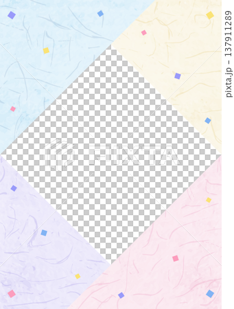 Japanese paper-style frame, Japanese-style background material, confetti decoration, vertical orientation Japanese paper-style frame, Japanese-style background material, confetti decoration, vertical orientation 137911289