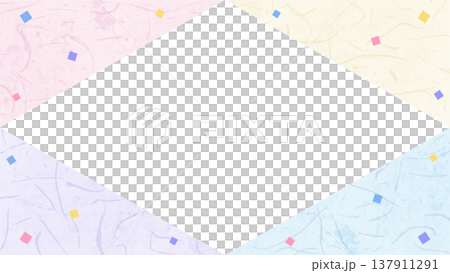 Japanese paper-style frame, Japanese-style background material, confetti decoration, 16:9 aspect ratio. Japanese paper-style frame, Japanese-style background material, confetti decoration, 16:9 aspect ratio. 137911291