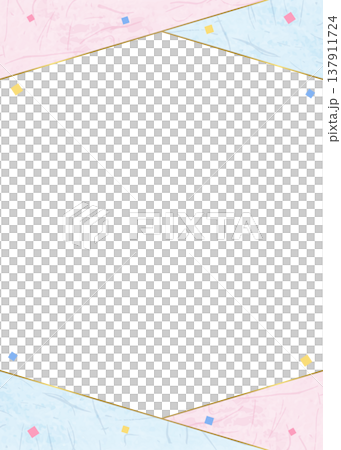 日式紙藝相框，日式背景布，彩紙屑裝飾，垂直擺放 137911724