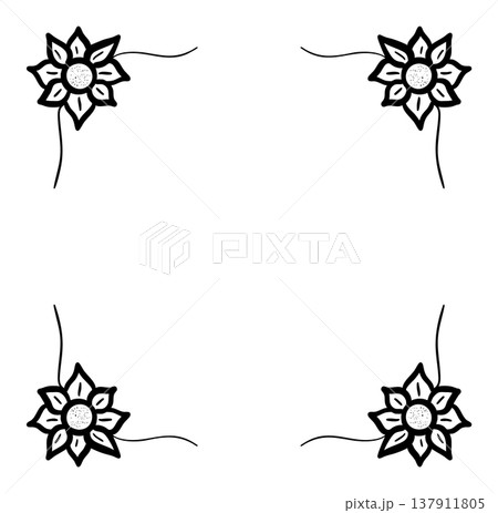 abstract pattern of paper flowers 137911805