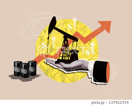 Collage Oil extraction and financial success in market trends 137912554