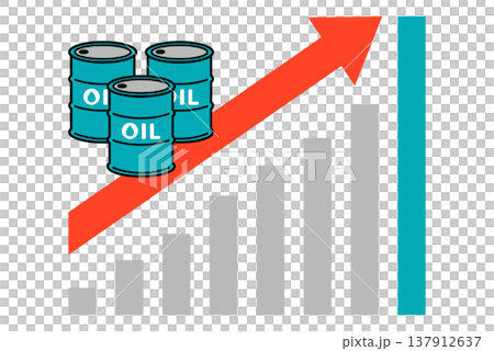 Graph showing the surge in crude oil prices Graph showing the surge in crude oil prices 137912637