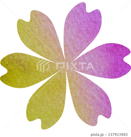 綺麗な水彩模様の花のアイコンのイメージのイラスト 綺麗な水彩模様の花のアイコンのイメージのイラスト 137913983