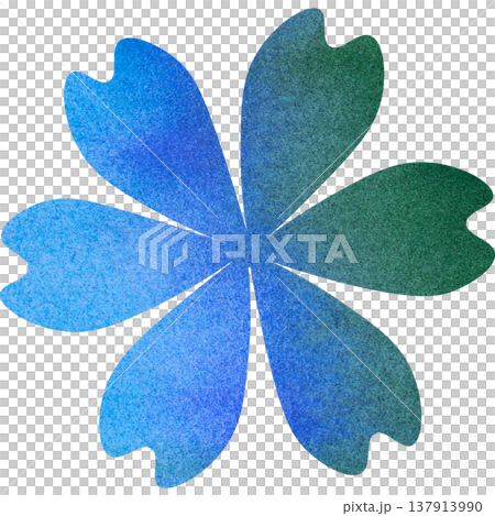 美麗的水彩花圖示圖像插圖 美麗的水彩花圖示圖像插圖 137913990