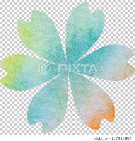 綺麗な水彩模様の花のアイコンのイメージのイラスト 綺麗な水彩模様の花のアイコンのイメージのイラスト 137913994