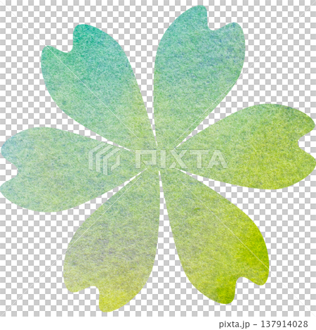 綺麗な水彩模様の花のアイコンのイメージのイラスト 137914028