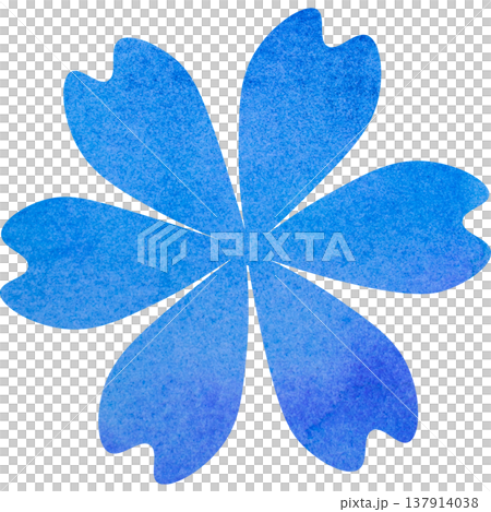 綺麗な水彩模様の花のアイコンのイメージのイラスト 綺麗な水彩模様の花のアイコンのイメージのイラスト 137914038