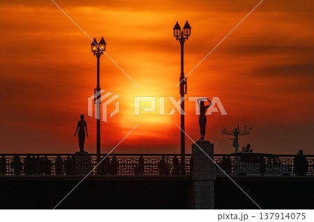 釧路の夕陽 釧路の夕陽 137914075