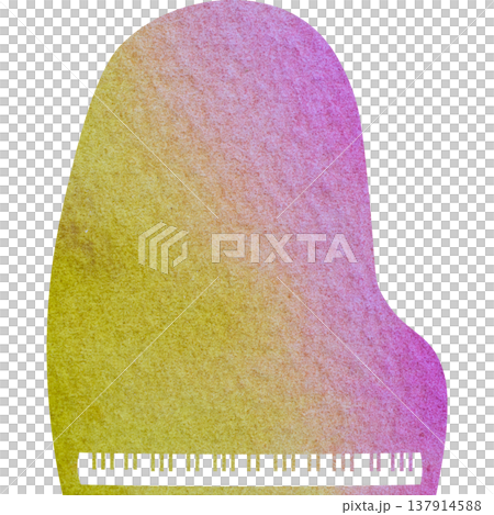 美麗的水彩圖案大鋼琴圖示圖像的插圖 137914588