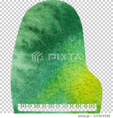 美麗的水彩圖案大鋼琴圖示圖像的插圖 137914590