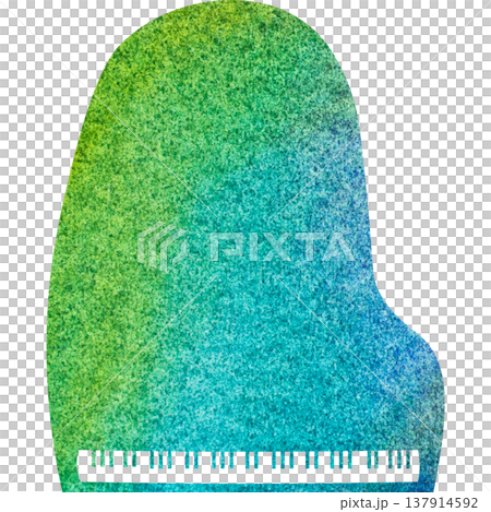 Beautiful watercolor pattern grand piano icon image illustration 137914592