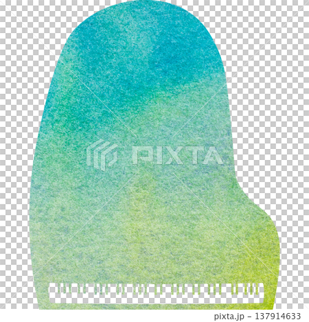 美麗的水彩圖案大鋼琴圖示圖像的插圖 美麗的水彩圖案大鋼琴圖示圖像的插圖 137914633