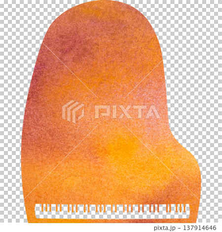 綺麗な水彩模様のグランドピアノのアイコンのイメージのイラスト 綺麗な水彩模様のグランドピアノのアイコンのイメージのイラスト 137914646