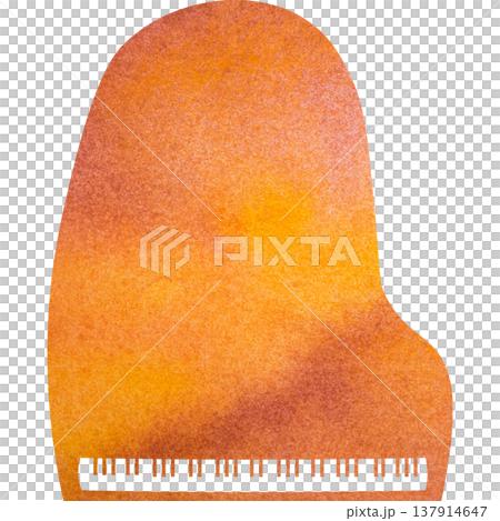 綺麗な水彩模様のグランドピアノのアイコンのイメージのイラスト 137914647