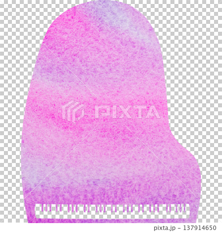 美麗的水彩圖案大鋼琴圖示圖像的插圖 137914650