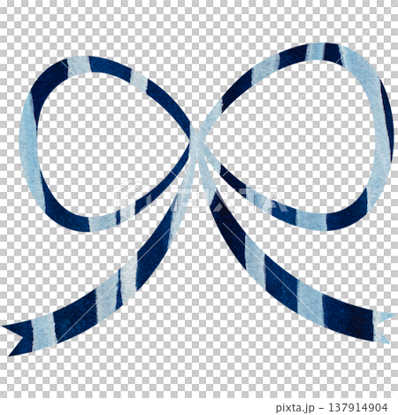 Beautiful watercolor ribbon icon image illustration 137914904