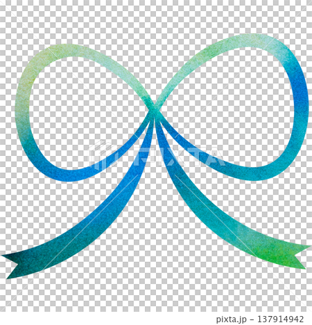 Beautiful watercolor ribbon icon image illustration 137914942