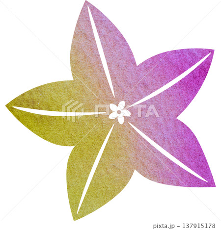 綺麗な水彩模様の桔梗の花のアイコンのイメージのイラスト 綺麗な水彩模様の桔梗の花のアイコンのイメージのイラスト 137915178