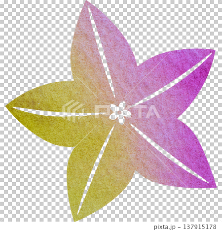綺麗な水彩模様の桔梗の花のアイコンのイメージのイラスト 綺麗な水彩模様の桔梗の花のアイコンのイメージのイラスト 137915178
