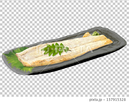 穴子の白焼き（山椒の葉付き） 137915328