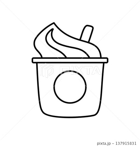 yogurt product outline 137915831